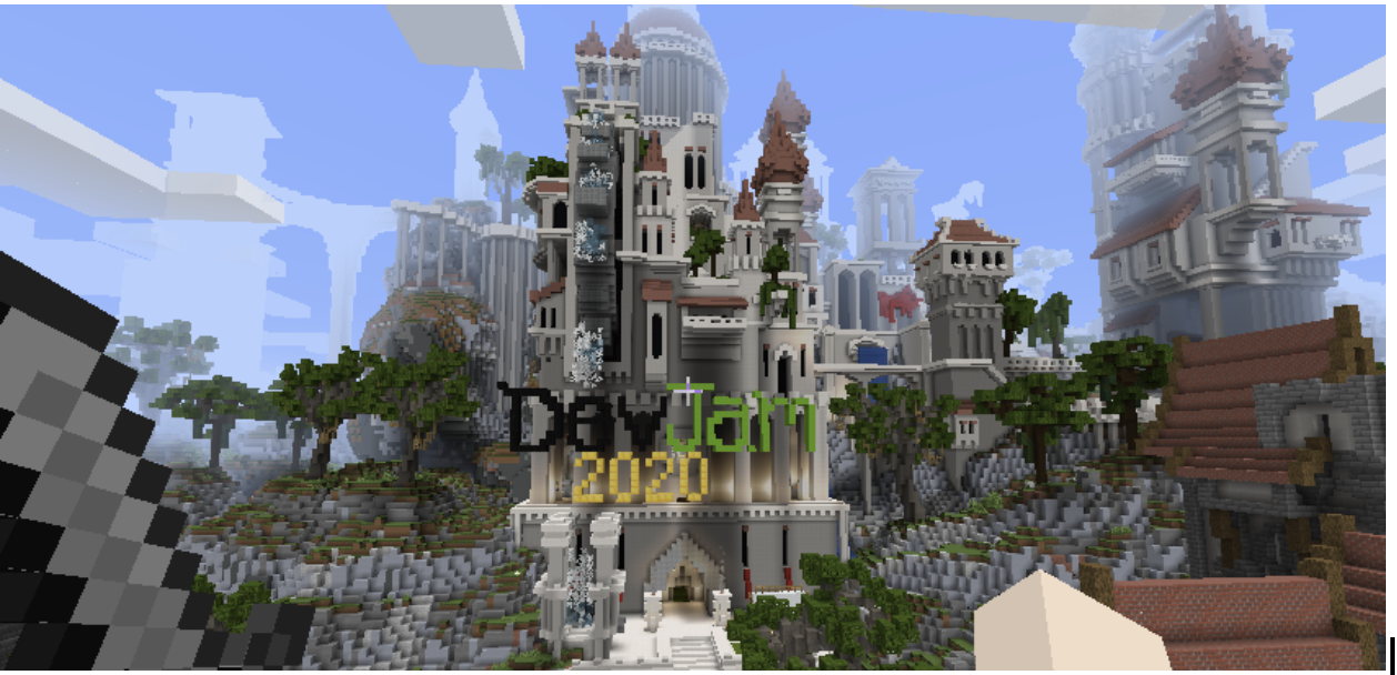 shows the minecraft environment for opennms devjam 2020